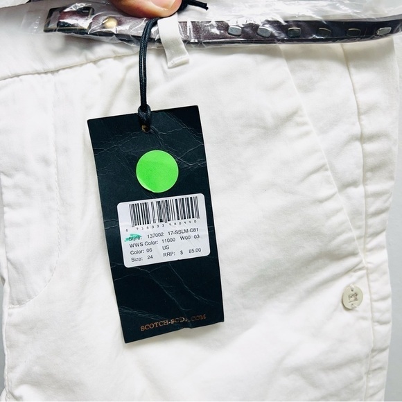 Scoth & Soda Maison Scotch White Short With Belt - Picture 7 of 8